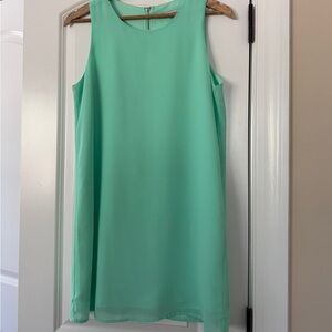 Naked Zebra Sleeveless Aqua Mini Dress